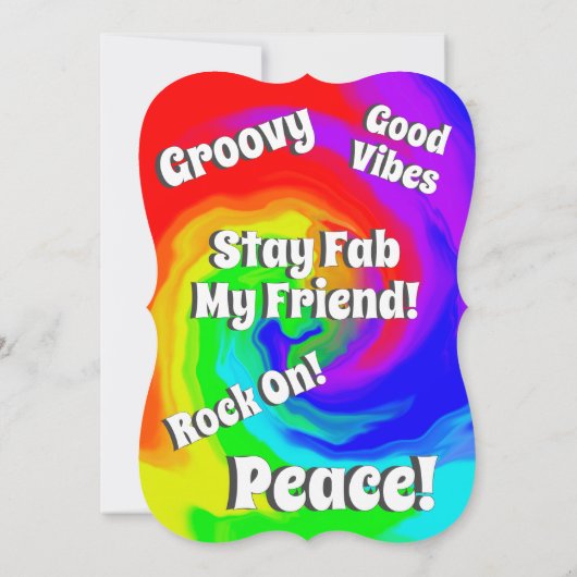 ああベビー!65誕生日鮮やか熱波スワール 招待状 (裏面)