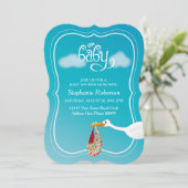 ああベビー!Stork Baby Showerへの招待 招待状 (スタンド正面)