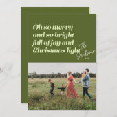 ああメリークリスマスカーモダンドグリーン シーズンカード (正面/裏面)