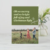 ああメリークリスマスカーモダンドグリーン シーズンカード (スタンド正面)