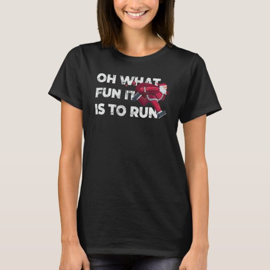 ああランナーズクリスマス走にはおもしろい何だ Tシャツ (正面)
