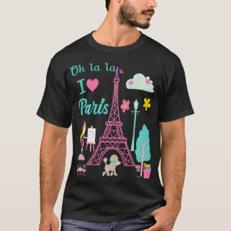ああラI愛パリエッフェルタワーフランスのTraditio Tシャツ