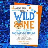 ああワイルドワンおもしろいになるキツネ1日の誕生日 招待状