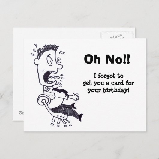 ああーお忘れ前の誕生日葉書 ポストカード (正面/裏面)