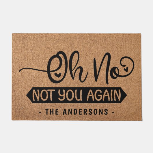 ああーもう二度とバーラップのドーおもしろいマをフェイク作らない ドアマット (正面)
