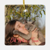 ああ何おもしろいおもしろいペット セラミックオーナメント (正面)