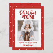 ああ何おもしろいかわいいスクリプトフォトクリスマスカード (正面/裏面)