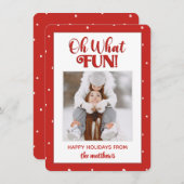 ああ何おもしろいかわいいスクリプトフォトクリスマス シーズンカード (正面/裏面)