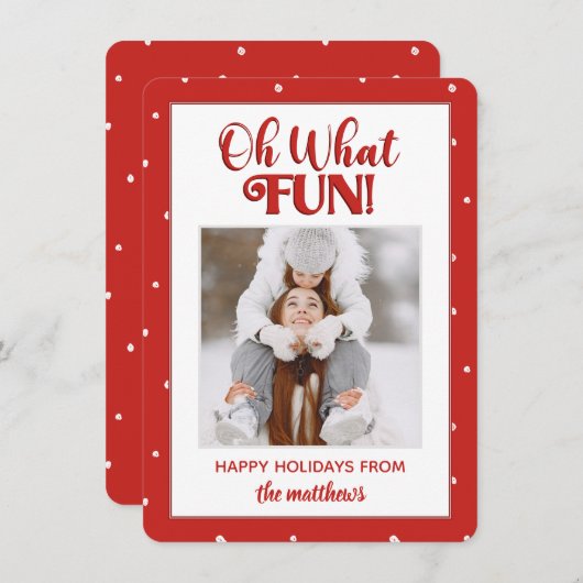 ああ何おもしろいかわいいスクリプトフォトクリスマス シーズンカード (正面/裏面)