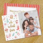 ああ何おもしろいかわいい家族クリスマスフォトカード カード
