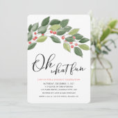 ああ何おもしろいの水の色クリスマスの葉のクリスマス 招待状 (スタンド正面)