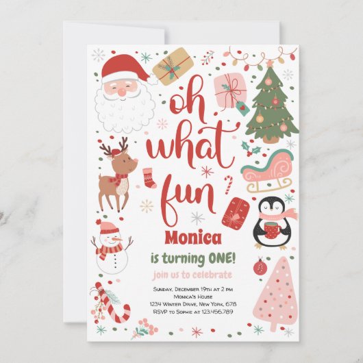 ああ何おもしろいの誕生日の招待状 招待状 (正面)