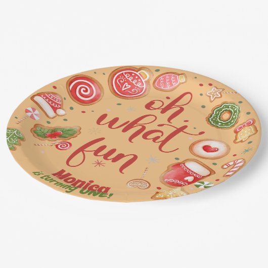 ああ何おもしろいの誕生日 ペーパープレート (アングル)