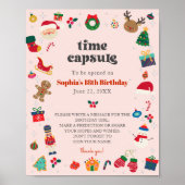 ああ何おもしろいアドバイスの誕生日ガールタイムカプセル ポスター (正面)