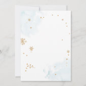 ああ何おもしろいウインタースイー男の子1歳の誕生日 招待状 (裏面)