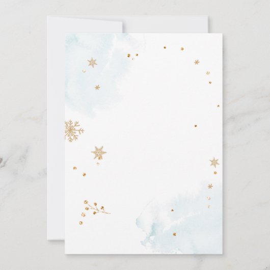 ああ何おもしろいウインタースイー男の子1歳の誕生日 招待状 (裏面)