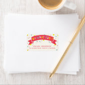 ああ何おもしろいカラフル紙吹雪ガールバースデーパーティー ラベル (インサイチュ)