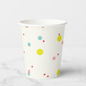 ああ何おもしろいカラフル紙吹雪子供の誕生日パーティー 紙コップ (正面)