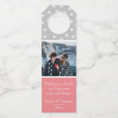 ああ何おもしろいカラーブロッククリスマスフォトボトルラベル ボトルネックタグ (裏面)