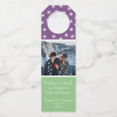 ああ何おもしろいカラーブロッククリスマスフォトボトルラベル ボトルネックタグ (裏面)