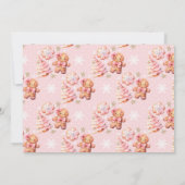 ああ何おもしろいクッキーの装飾写真誕生日 招待状 (裏面)