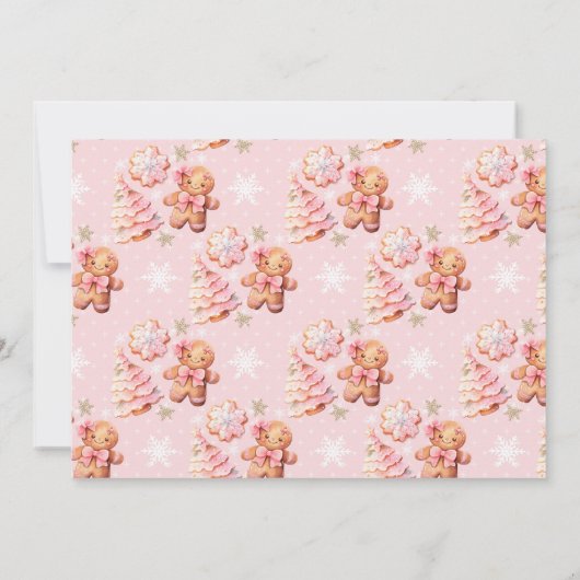 ああ何おもしろいクッキーの装飾写真誕生日 招待状 (裏面)