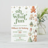 ああ何おもしろいクッキークリスマスバースデーパーティー 招待状 (スタンド正面)