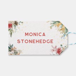 ああ何おもしろいクリスマスの最初の誕生日 ギフトタグ