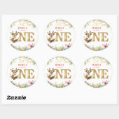 ああ何おもしろいクリスマスの最初の誕生日 ラウンドシール (シート)