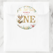 ああ何おもしろいクリスマスの最初の誕生日 ラウンドシール (バッグ)