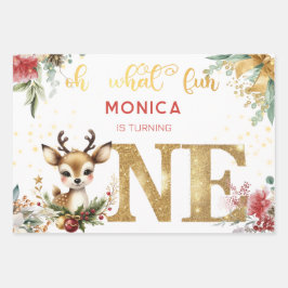 ああ何おもしろいクリスマスの最初の誕生日 ラッピングペーパーシート