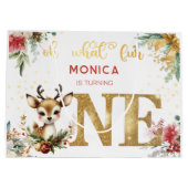 ああ何おもしろいクリスマスの最初の誕生日 ラージペーパーバッグ (裏面)