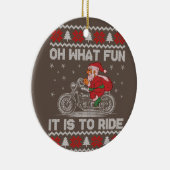 ああ何おもしろいクリスマスの醜いおもしろいSweに乗る セラミックオーナメント (右)