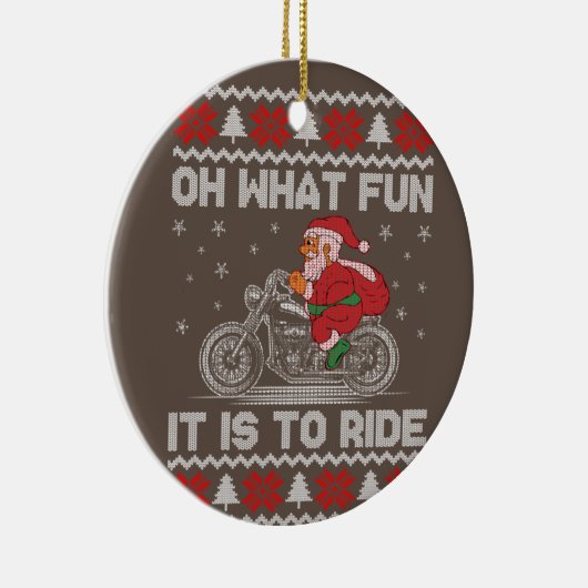 ああ何おもしろいクリスマスの醜いおもしろいSweに乗る セラミックオーナメント (右)