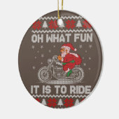 ああ何おもしろいクリスマスの醜いおもしろいSweに乗る セラミックオーナメント (左)