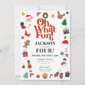 ああ何おもしろいクリスマスウィンターバースデーパーティー 招待状 (正面)