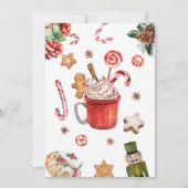 ああ何おもしろいクリスマスウィンターファースト誕生日 招待状 (裏面)