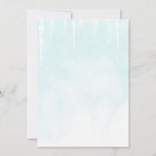 ああ何おもしろいクリスマスウィンター2nd誕生日パーティー 招待状 (裏面)