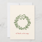 ああ何おもしろいクリスマスカクテルパーティーハンドドロー 案内状 (裏面)