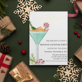 ああ何おもしろいクリスマスカクテルパーティー箔 箔招待状