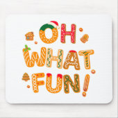 ああ何おもしろいクリスマスジンジャーブレッドCookie マウスパッド (正面)