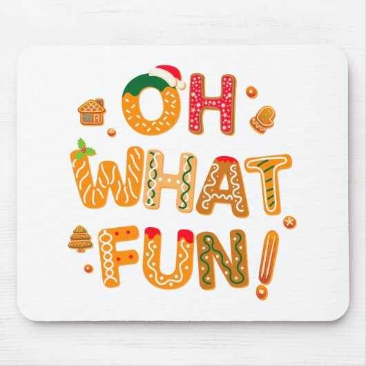 ああ何おもしろいクリスマスジンジャーブレッドCookie マウスパッド (正面)