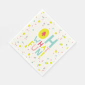 ああ何おもしろいクリスマスツリーカラフル紙吹雪ドット スタンダードランチョンナプキン (角)