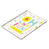 ああ何おもしろいクリスマスツリーカラフル紙吹雪ドット ノートブック (左側)