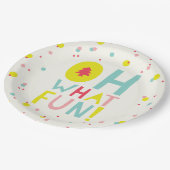 ああ何おもしろいクリスマスツリーカラフル紙吹雪ドット ペーパープレート (アングル)