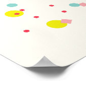 ああ何おもしろいクリスマスツリーカラフル紙吹雪ドット ポスター (角)