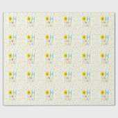 ああ何おもしろいクリスマスツリーカラフル紙吹雪ドット ラッピングペーパー (フラット)