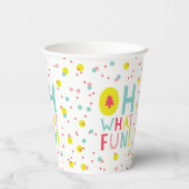 ああ何おもしろいクリスマスツリーカラフル紙吹雪ドット 紙コップ (裏面)