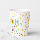 ああ何おもしろいクリスマスツリーカラフル紙吹雪ドット 紙コップ (正面)