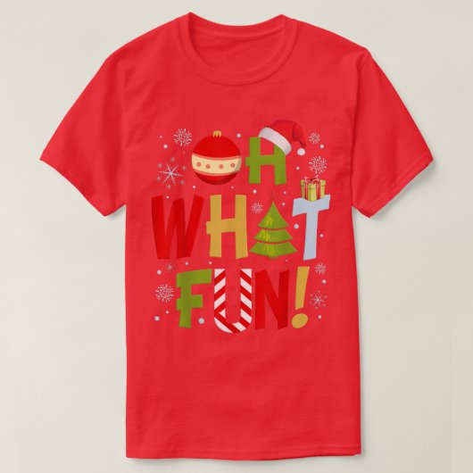 ああ何おもしろいクリスマスツリークリスマスパジャマスファミル Tシャツ (デザイン正面)